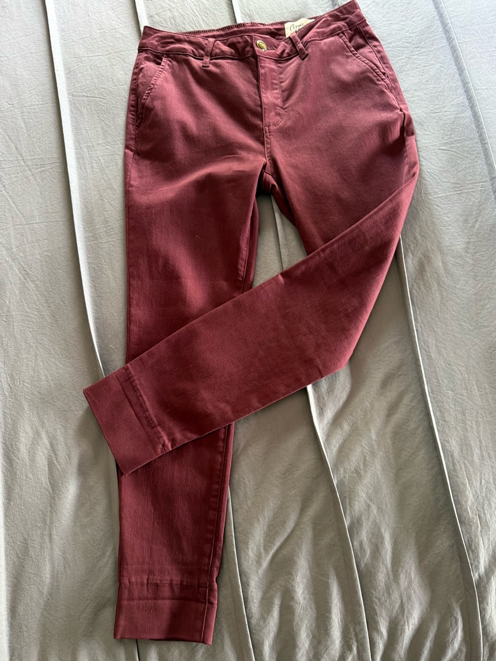 Women's Burgundy Slim Jeans